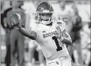  ?? AP file photo ?? Kyler Murray’s talent in football and baseball is not seen often. “You can name the Bo Jacksons, the Deion Sanderses — you can name those guys on one hand,” said Tim Westerberg, Murray’s high school football coach at Allen, Texas.