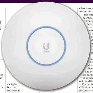  ?? ?? ABOVE The U6-LR is designed to deliver a strong signal where other APs can’t