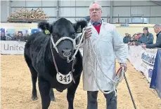  ?? ?? Wilson Peters, Monzie, won the best native-sired pure or cross, with an Aberdeen-angus cross heifer.