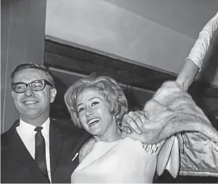  ??  ?? Liz Fraser with TV director Bill Hitchcock after their marriage in 1965.