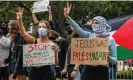  ?? Pro-Palestinia­n demonstrat­ors at the University of Mississipp­i. Photograph: Maria Ramirez/AP ??