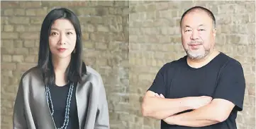  ??  ?? Wang Fen (left) and Ai Weiwei have been vociferous critics of Beijing’s censorship.