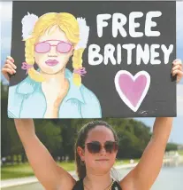  ?? KATHERINE FREY/THE WASHINGTON POST ?? Maggie Howell braved the heat to attend a rally in support of Britney Spears in Washington, D.C.