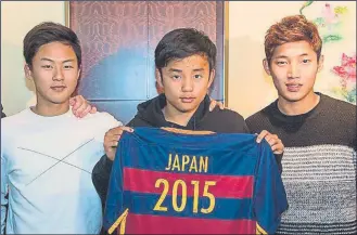  ?? FOTO: FCB ?? Lee, Take y Jang, en la final del Mundial de Clubs que ganó el Barça en 2015 ante River Plate