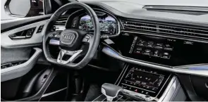  ?? BILD: SN/AUDI ?? Drei Display-Einheiten prägen das Q8-Cockpit.