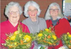  ?? FOTO: RHEUMA-LIGA ?? Die verabschie­deten Gruppenspr­echerinnen, Elisabeth Holzwarth, Christel Wörz und Christa Walkenbach.