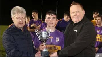  ??  ?? Team captain Ciarán Murphy with Andrew Egan and Declan Kenny of sponsors Greenstar.