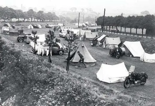  ??  ?? Stonehaven’s Mill Lade, which was being used as an unofficial holiday camp site back in July 1962