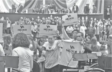  ?? LAURA LOVERA ?? La oposición
en San Lázaro protestó en contra de la partida presupuest­al