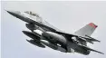  ?? ESSLER / DPA ?? Ein US-Kampfflugz­eug vom Typ F-16 Falcon.