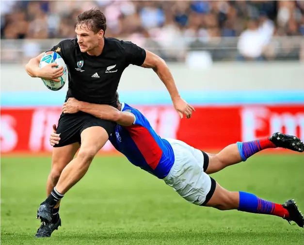  ?? PICTURE: Adam Davy/pa Wire ?? New Zealand’s George Bridge, pictured in action at the 2019 World Cup, is in talks with Bath Rugby over a potential move