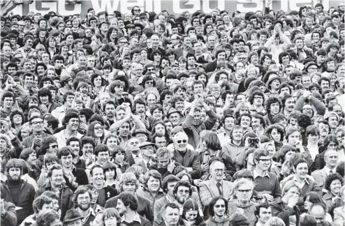  ?? PHOTO: OTAGO DAILY TIMES FILES ?? A crowd of about 17,000 was at Carisbrook on August 5, 1978 when Otago beat Australia 108 after fullback Bevan Wilson kicked a penalty in the last seconds of the internatio­nal rugby match.