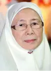  ??  ?? Datuk Seri Dr Wan Azizah Wan Ismail