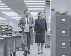  ??  ?? Tom Hanks and Meryl Streep are in pure movie-star mode in The Post