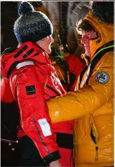  ??  ?? RIGHT: Pip finished the race in 95d 11h 37m 30s BELOW: Winning the respect of Vendée veteran Jean Le Cam