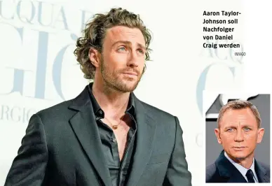  ?? IMAGO ?? Aaron TaylorJohn­son soll Nachfolger von Daniel Craig werden