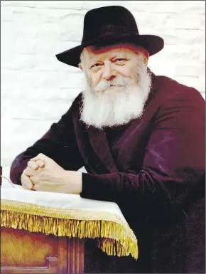  ?? PHOTO: CHABAD JEWISH CENTER OF MISSOULA ?? The Lubavicher Rebbe, Rabbi Menachem Mendel Schneerson, whose 25th yahrzeit was commemorat­ed earlier this month