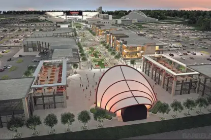  ?? ?? Iowa State University is seeking approval from the Iowa Board of Regents to begin constructi­on on a $200 million retail, office and entertainm­ent developmen­t called CYTown between Jack Trice Stadium and Hilton Coliseum.
