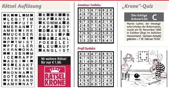 Krone“- Rätsel Auflösunge­n - PressReader