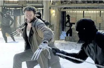  ?? Supplied photo/20TH CENTURY FOX ?? This publicity image released by 20th Century Fox shows Hugh Jackman in a scene from The Wolverine. A raging wildfire known as “The Beast” forced all of Fort McMurray’s 80,000 residents to flee in 2016 and now comicbook fans are lobbying for a statue...