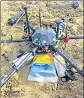  ?? HT PHOTO ?? The Chinese-made drone that fell into a field in Hiranagar sector in J&K’S Kathua.