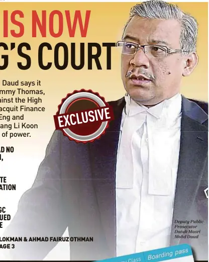  ??  ?? Deputy Public Prosecutor Datuk Masri Mohd Daud