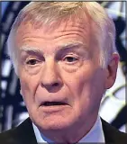  ??  ?? Scrutiny: Max Mosley yesterday