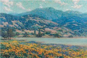  ??  ?? Granville Redmond (1871-1935), California landscape with poppies. Oil on canvas, 20 x 30 in. Courtesy John Moran Auctioneer­s. Estimate: $100/200,000 SOLD: $156,000