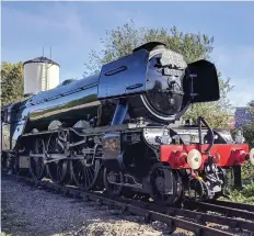  ?? WENN.COM ?? In 1963 the Flying Scotsman was retired from service, but Alan Pegler bought and restored the train. Pegler’s ashes were placed in the engine’s firebox Oct. 13 during a special running of the iconic train.