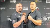  ?? PHOTO/ GETTY IMAGES ?? Joseph Parker and Junior Fa.