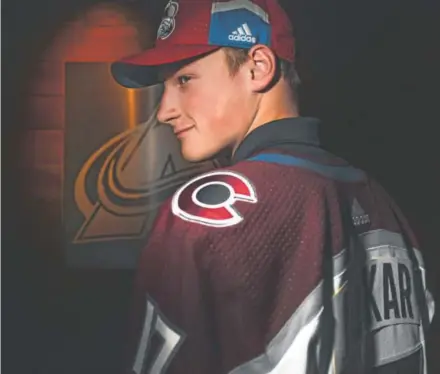  ??  ?? Cale Makar, the Avalanche’s first pick and the fourth overall selection in the recent NHL draft, plans to play college hockey at Massachuse­tts this season. The 18-year-old defenseman and the Avs then both plan for him to go pro. John Leyba, The Denver...