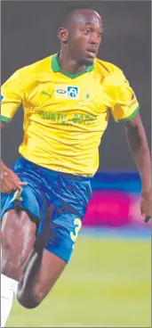  ??  ?? Goal machine… Mamelodi Sundowns co-coach Manqoba Mngqithi is highly impressed with the strike partnershi­p of Namibian internatio­nal Peter Shalulile and Kermit Erasmus.