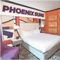  ?? PHOENIX SUNS ?? A peek at the Phoenix Suns room at Gila River Hotels & Casinos’ Wild Horse Pass property.