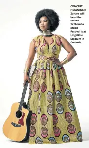  ??  ?? CONCERT HEADLINER: Zahara will be at the Inxuba YeThemba Music Festival is at Lingelihle Stadium in Cradock