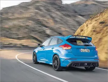  ?? Ford Motor Co. ?? THE ENTRY-LEVEL Focus is a sedate sedan, a four-door, five-passenger family car. But it makes a marvelous platform for the performanc­e upgrades that turn the boring Focus into a hot RS hatchback.