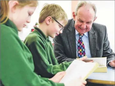  ?? Picture: Martin Apps FM4694851 ?? Jack, nine, from St Stephen’s Junior School, Canterbury, with Michael Head of Kent Literacy Awards partner Crown Charitable Fund