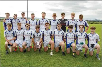  ??  ?? The Carnew Emmets football team who defeated Clan na Gael to claim the ‘C’ plate crown.