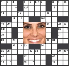  ??  ?? The identity of the featured performer is found within the answers in the puzzle. To take the TV challenge, unscramble the letters noted with asterisks within the puzzle.