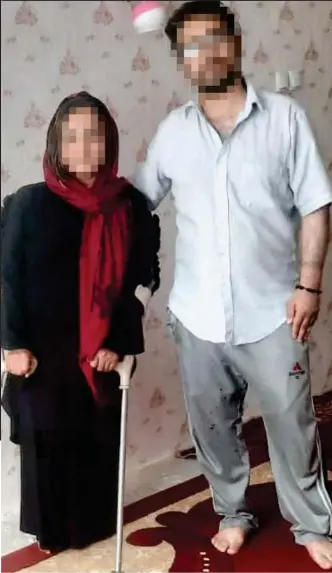 ??  ?? We’re living in terror: Yama, a former translator for the British, pictured with his disabled wife Parwana. They have had their promise of sanctuary in the UK snatched away