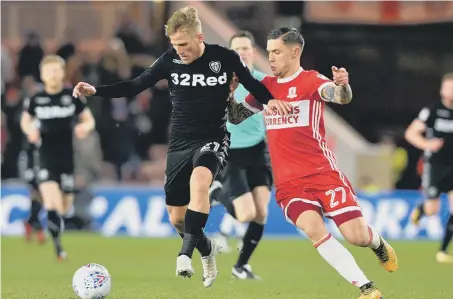  ??  ?? Mo Besic in action for Boro against Leeds last seaosn.