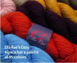  ??  ?? Ella Rae’s Cozy Alpaca has a palette of 35 colours