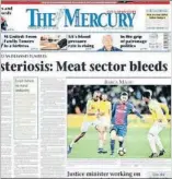  ??  ?? Portada de The Mercury, periódico sudafrican­o