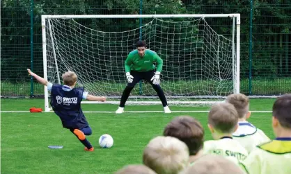  ??  ?? Former England goalkeeper David James has launched a campaign to support grassroots football. Photograph: Tom Stockill/Sense Communicat­ions