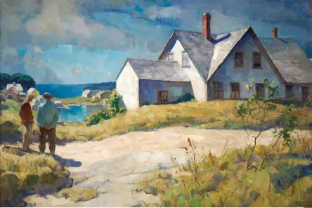  ??  ?? N.C. Wyeth (1882-1945), The Morris House, Port Clyde, ca. 1937. Oil on canvas. Farnsworth Art Museum.
