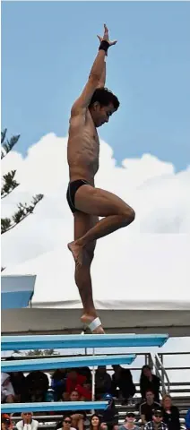  ??  ?? Tough competitio­n: Muhd Syafiq Puteh in action in the 3m springboar­d individual final at the Australian Diving Grand Prix in Gold Coast yesterday.