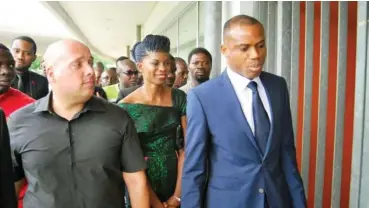  ??  ?? Oliseh (R), with sister Tessy in tow behind, at an event.