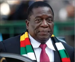  ??  ?? President Emmerson Mnangagwa