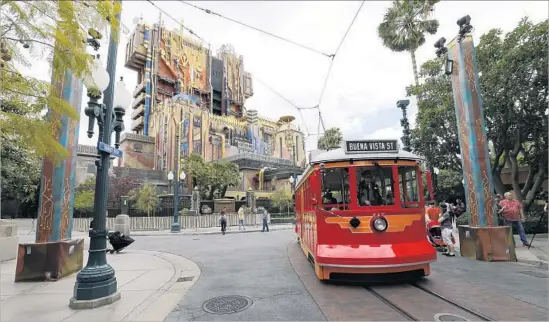  ?? Allen J. Schaben Los Angeles Times ?? IN ANAHEIM, the exterior view of the Guardians of the Galaxy: Mission Breakout attraction at California Adventure, opening to the public on Saturday.