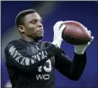  ?? ASSOCIATED PRESS FILE ?? TCU wide receiver Jalen Reagor runs a drill at the NFL scouting combine in Indianapol­is in February. The Eagles hope Reagor is a big catch at No. 21.