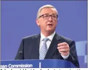  ??  ?? Selon le président Juncker, les textes présentés au printemps prochain constituer­ont « la clé de voûte déterminan­te des dix prochaines années ».